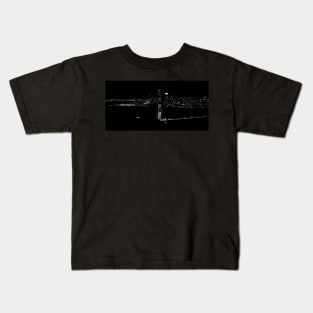 The rise of the supermoon over San Francisco Kids T-Shirt